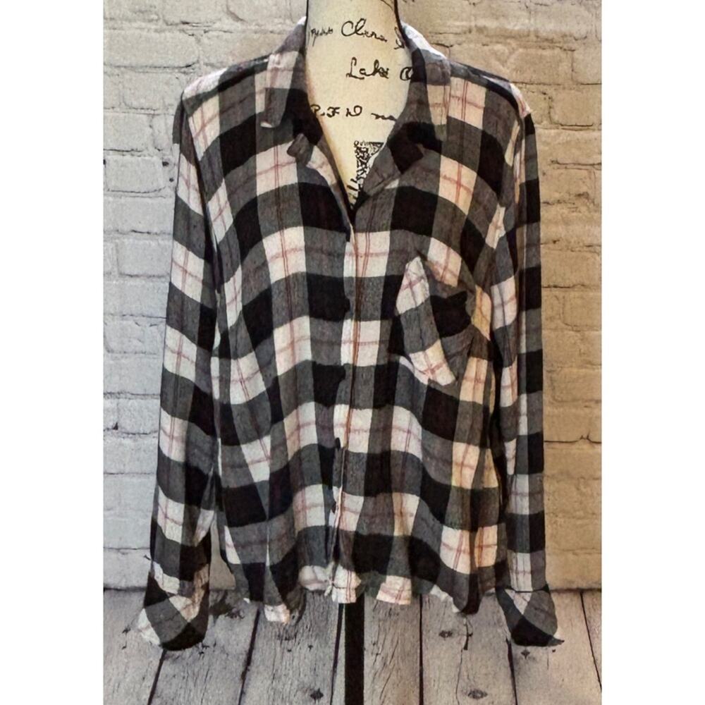 Torrid Sleep Women’s Woven Crop Button Down Sleep Shirt (Size 2)